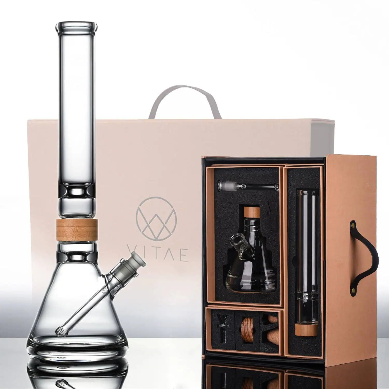 16 Inch Classic Beaker bong with case Vitae Glass.