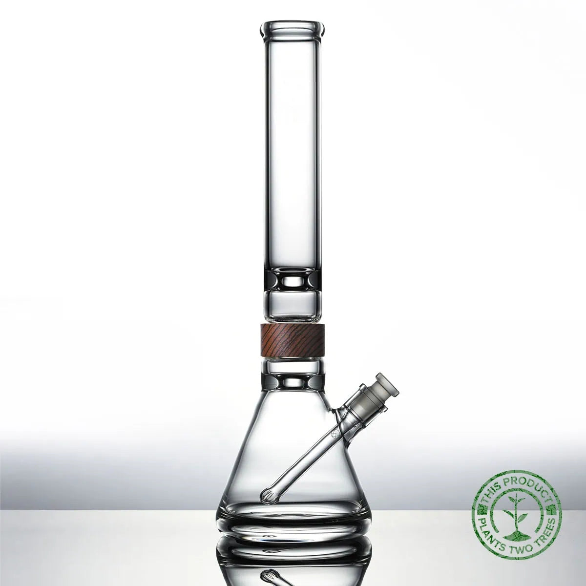 16 inch Classic Beaker Starter set Bong in zebrawood Vitae Glass.