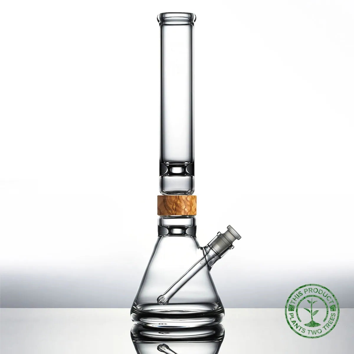 16 inch Classic Beaker Starter set Bong in Olive wood Vitae Glass.