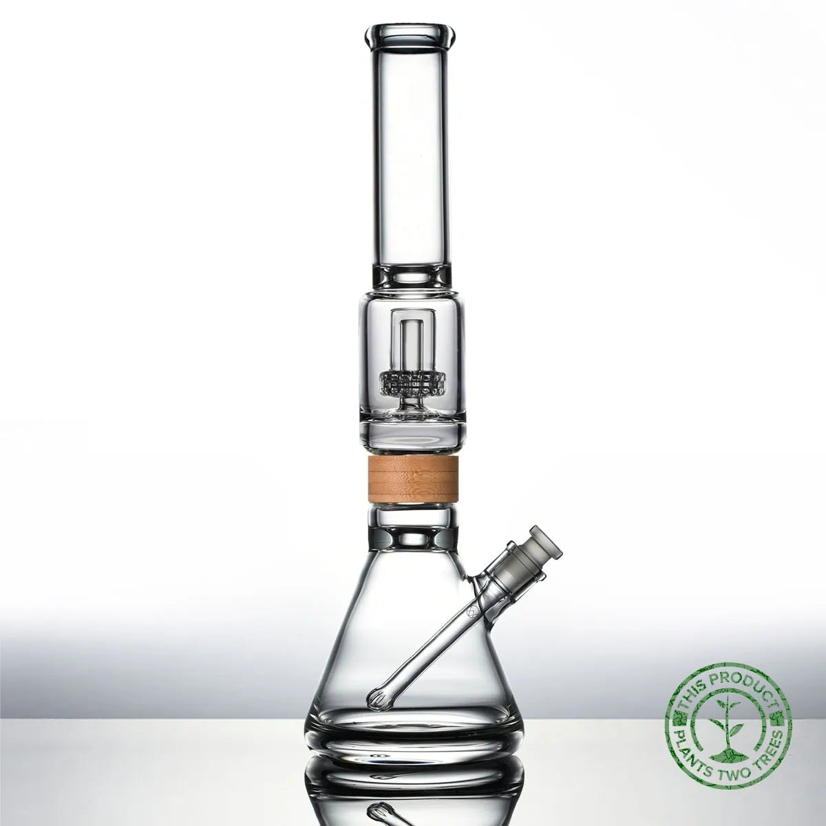 16 inch Classic Beaker Matrix mouthpiece Starter set Bong in Bamboo Vitae Glass.