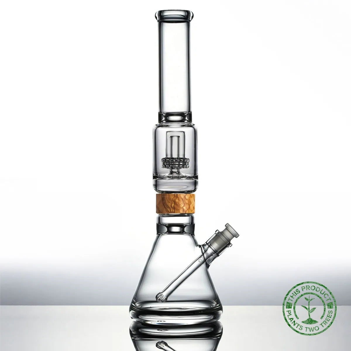 16 inch Classic Beaker Matrix mouthpiece Starter set Bong in olive wood Vitae Glass.