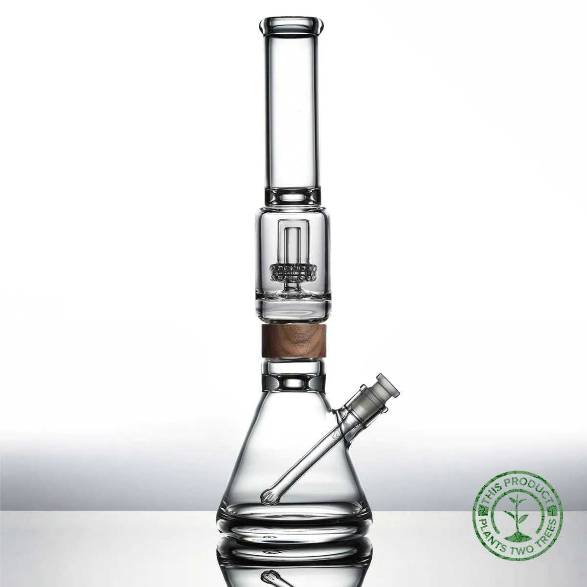 16 inch Classic Beaker Matrix mouthpiece Starter set Bong in walnut Vitae Glass.