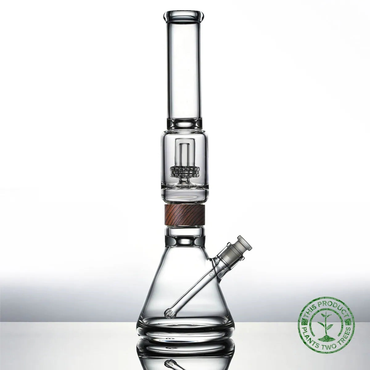 16 inch Classic Beaker Matrix mouthpiece Starter set Bong in zebrawood Vitae Glass.