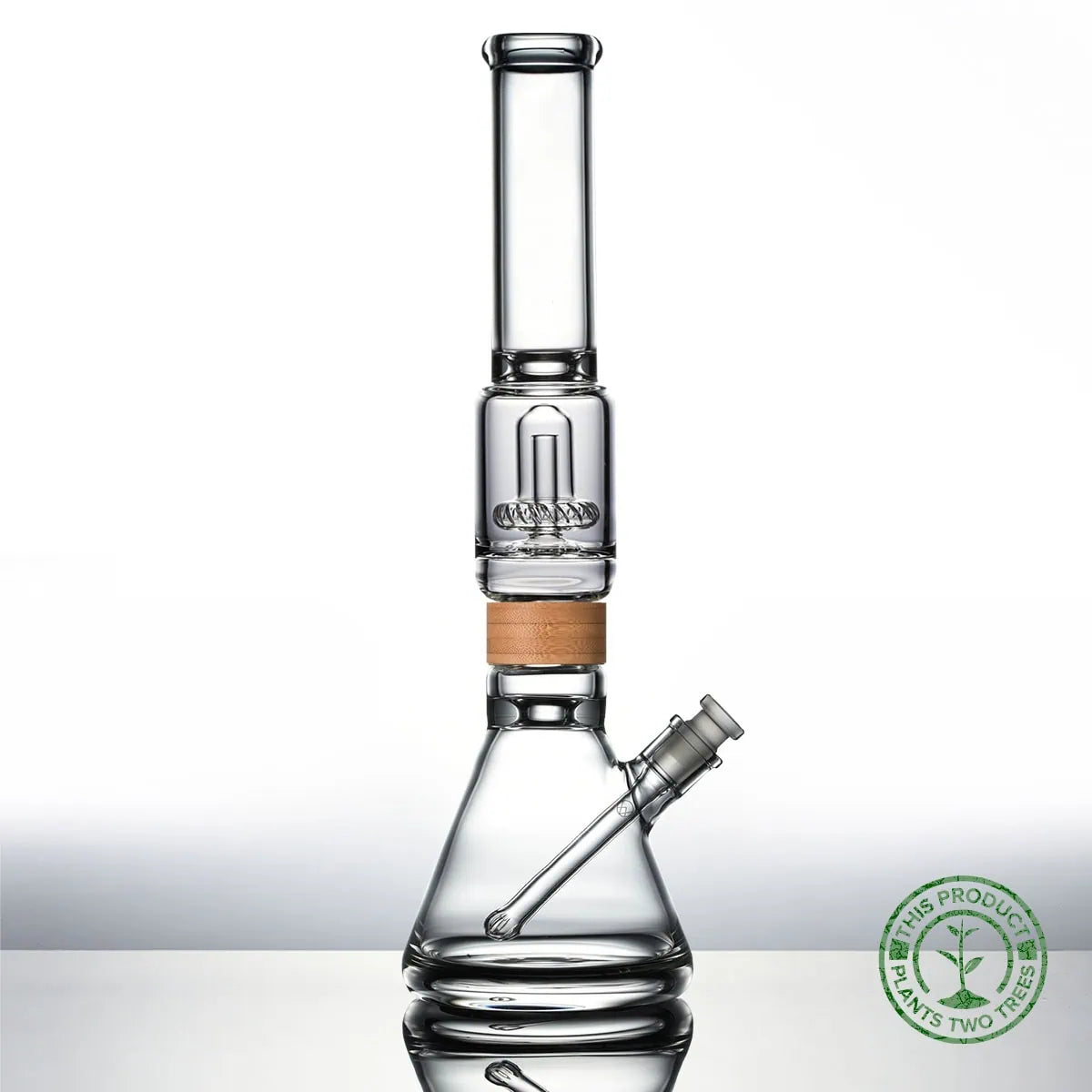 16 inch Classic Beaker ufo mouthpiece Starter set Bong in Bamboo Vitae Glass.