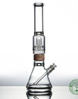 16 inch Classic Beaker ufo mouthpiece Starter set Bong in walnut Vitae Glass.