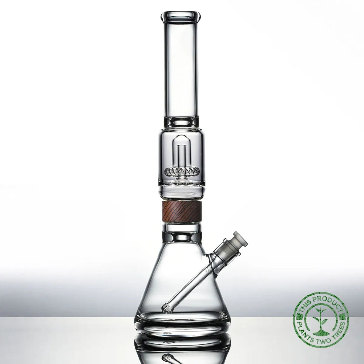 16 inch Classic Beaker ufo mouthpiece Starter set Bong in zebrawood Vitae Glass.