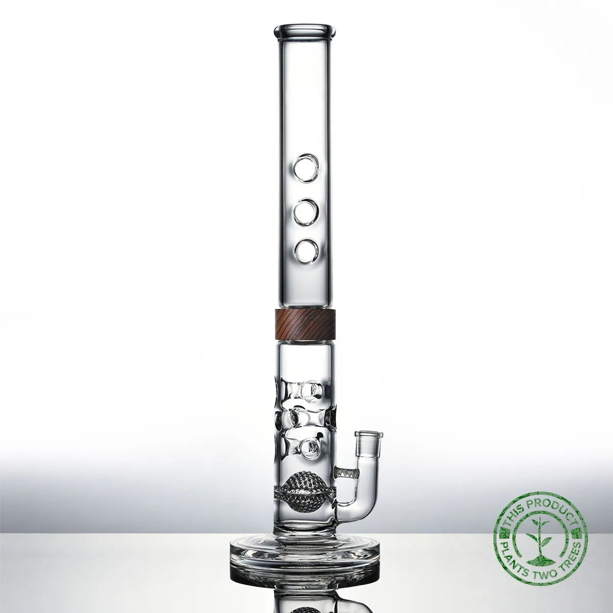 18 inch Swiss trio bong zebrawood Vitae Glass.