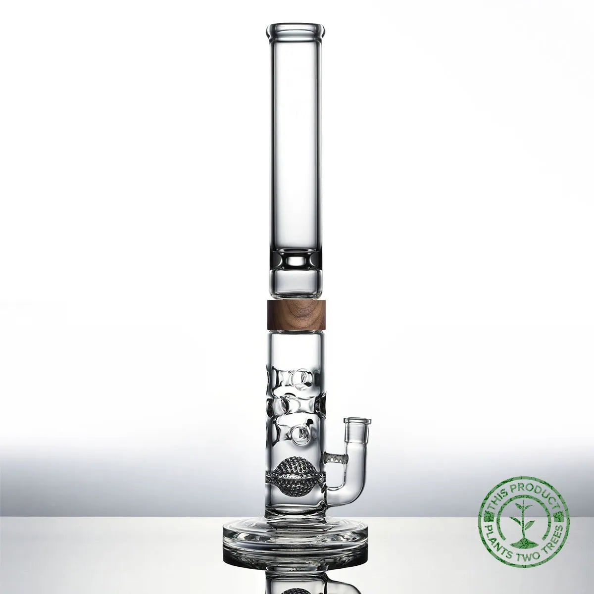 18 inch Swiss hourglass bong walnut Vitae Glass.