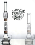 23 inch Comfort set with voyager base dual perc ufo mouthpiece in walnut Vitae Glass.