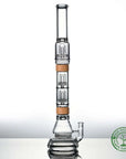 23 inch Comfort set with voyager base dual matrix perc ufo mouthpiece in bamboo Vitae Glass.