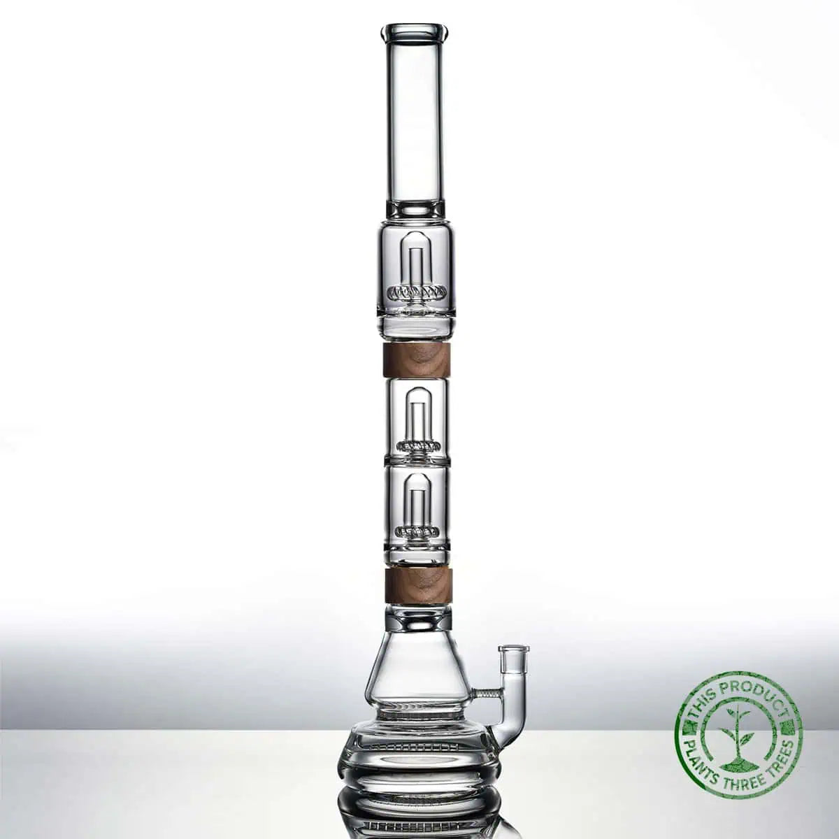 23 inch Comfort set with voyager base dual ufo perc ufo mouthpiece in walnut Vitae Glass.