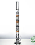 The Master set bong swiss sphere base mini percolator dual percolator in bamboo Vitae Glass.