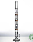 The Master set bong swiss sphere base mini matrix percolator dual tree percolator in walnut Vitae Glass.