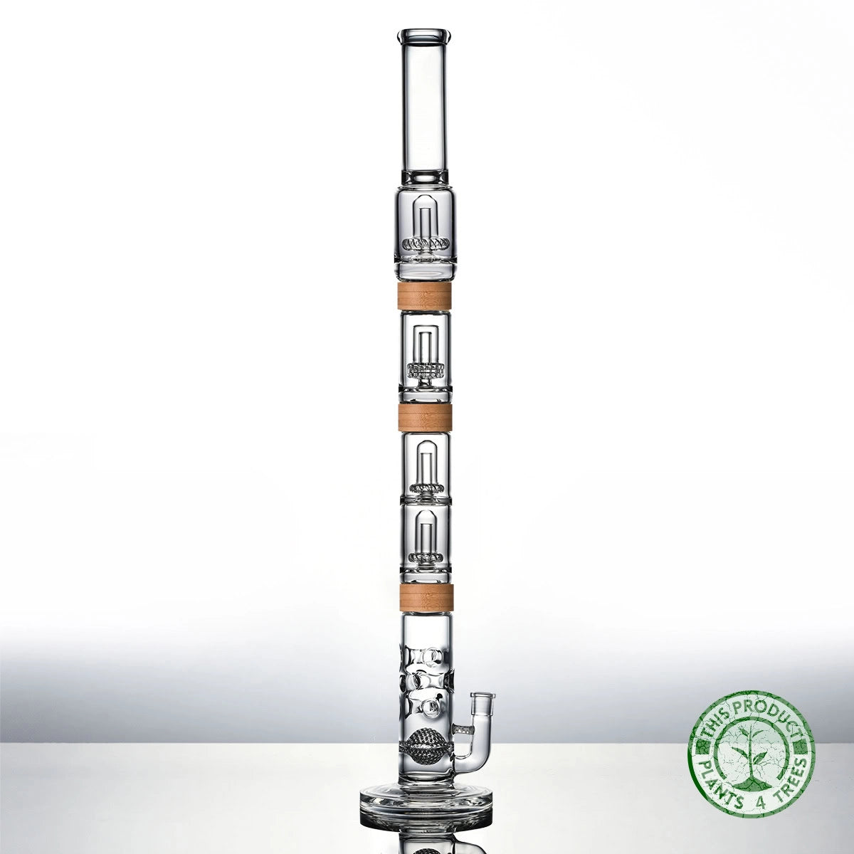 The Master set bong swiss sphere base mini matrix percolator dual ufo percolator in bamboo Vitae Glass.